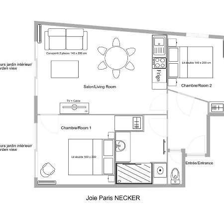 Apartmán Appt Calme Sur Cour- Montparnasse - Necker Paříž